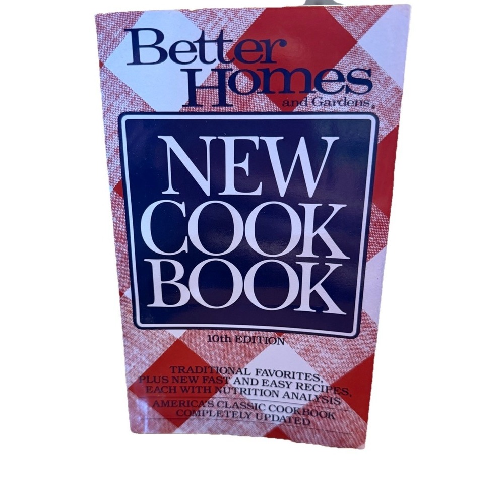 Better Homes and Gardens New Cook Book 10th Edition 1989 Paperback Copy Checkers